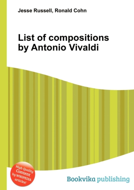 List of Compositions by Antonio Vivaldi, Paperback / softback Book