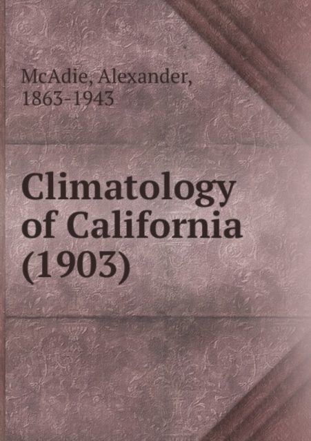 Climatology of California, Paperback / softback Book
