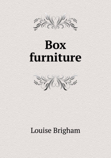 Box Furniture, Paperback / softback Book