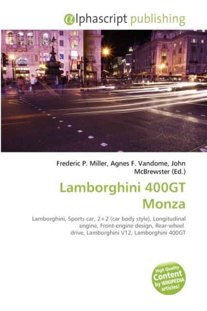Lamborghini 400gt Monza, Paperback / softback Book