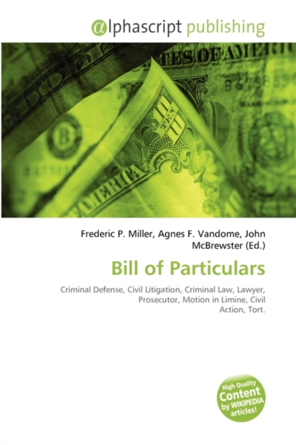 Bill of Particulars, Paperback / softback Book