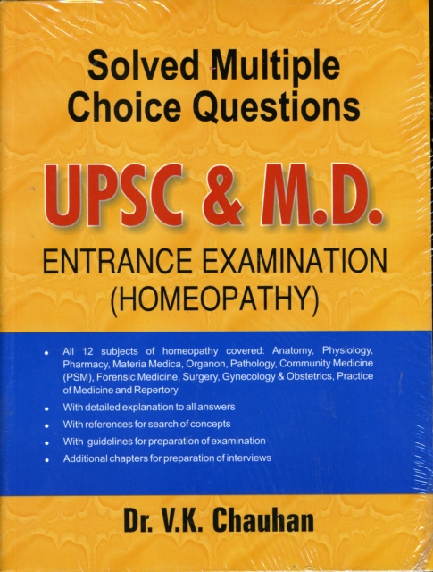 Solved Multiple Choice Questions Upsc & M.d. Entrance Examination : All 12 Subjects of Homeopathy Covered: Anatomy, Pathology, Community Medicine Psm, ... Gynecology & Obstetrics, Practice of Med, Paperback / softback Book