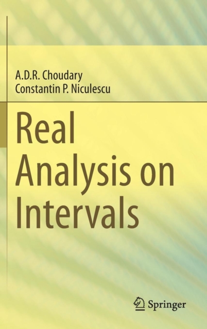 Real Analysis on Intervals, Hardback Book