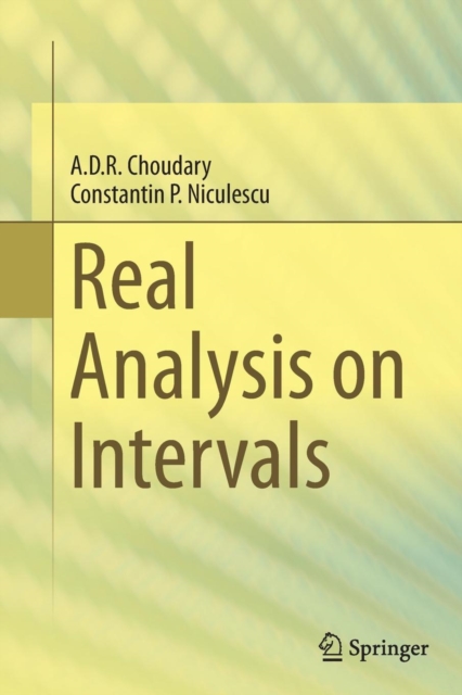 Real Analysis on Intervals, Paperback / softback Book