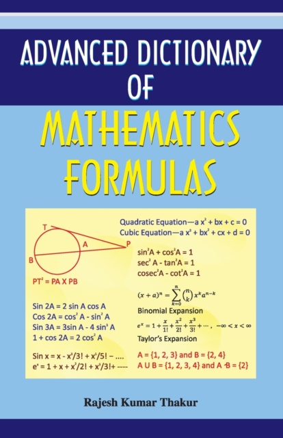 Advanced Dictionary of Mathematics Formulas, Paperback / softback Book