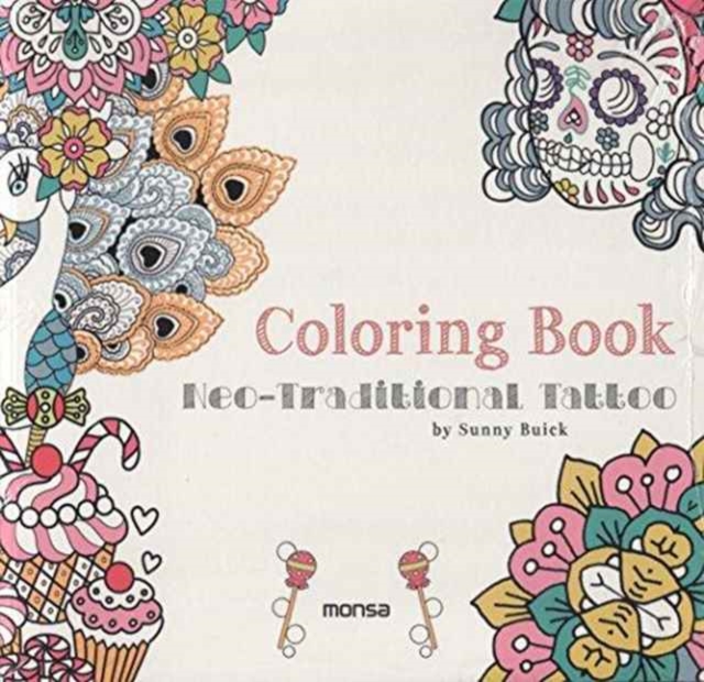 Neo-Traditional Tattoo Coloring Book, Paperback / softback Book
