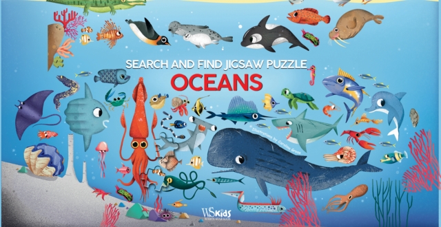 Oceans: Search and Find Jigsaw Puzzle, Board book Book