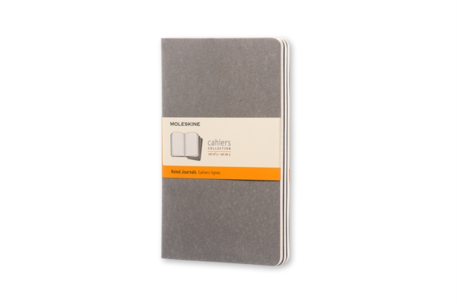 Moleskine Pebble Grey Ruled Cahier Large Journal (3 Set), Diary Book