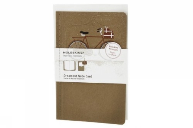 Moleskine Ornament Card Large - Snowy Bicycle, Cards Book