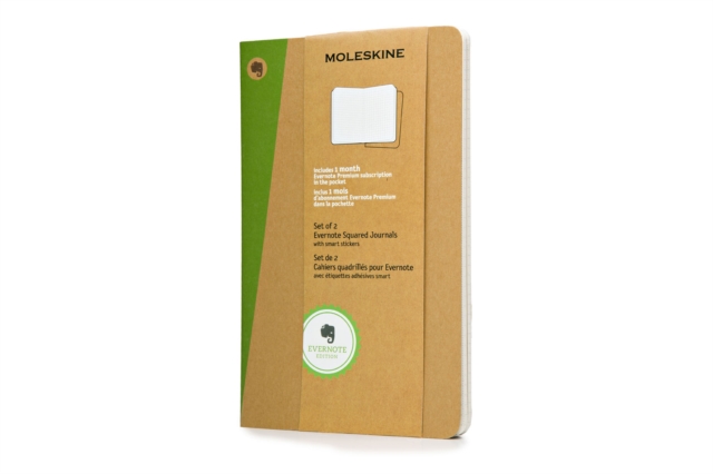 Large Squared Kraft Soft Evernote Journal with Smart Stickers 2 Set, Notebook / blank book Book