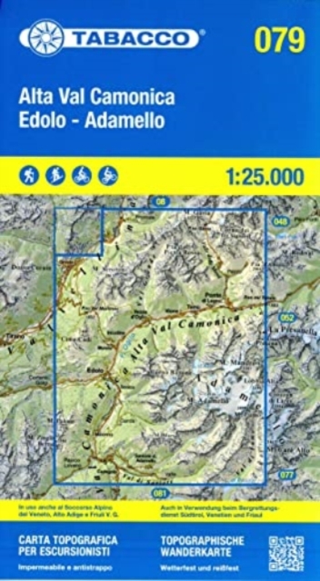 Alta Val Camonica / Edolo / Adamello : 079, Sheet map, folded Book