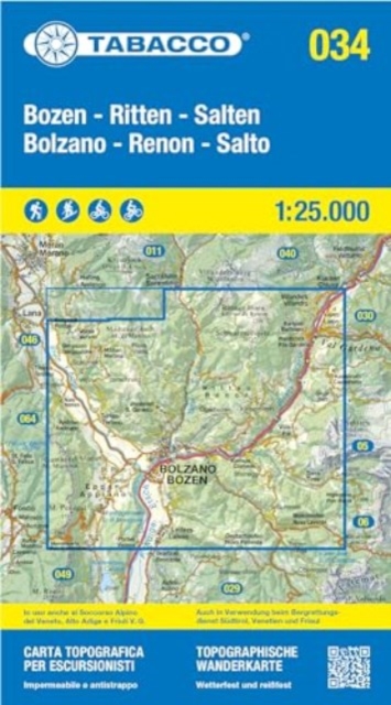 Bolzano / Renon / Salto : 034, Sheet map, folded Book