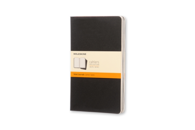 Moleskine Ruled Cahier L - Black Cover (3 Set), Multiple copy pack Book