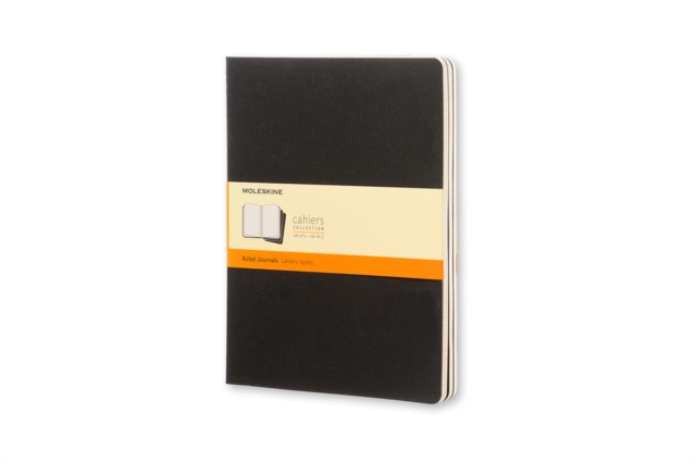 Moleskine Ruled Cahier Xl - Black Cover (3 Set), Multiple-component retail product Book