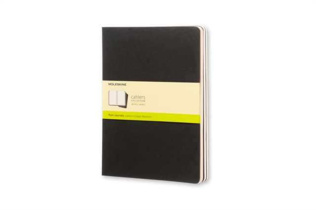 Moleskine Plain Cahier Xl - Black Cover (3 Set), Multiple copy pack Book