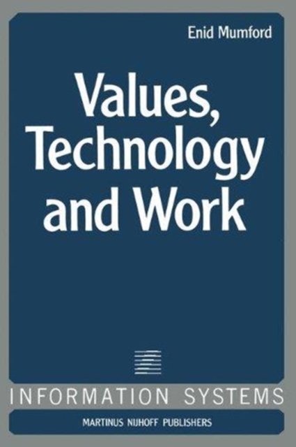 Values, Technology and Work, Hardback Book