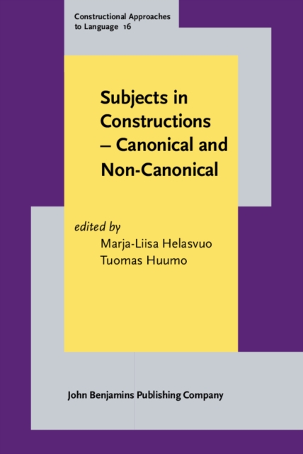 Subjects in Constructions - Canonical and Non-Canonical, Hardback Book