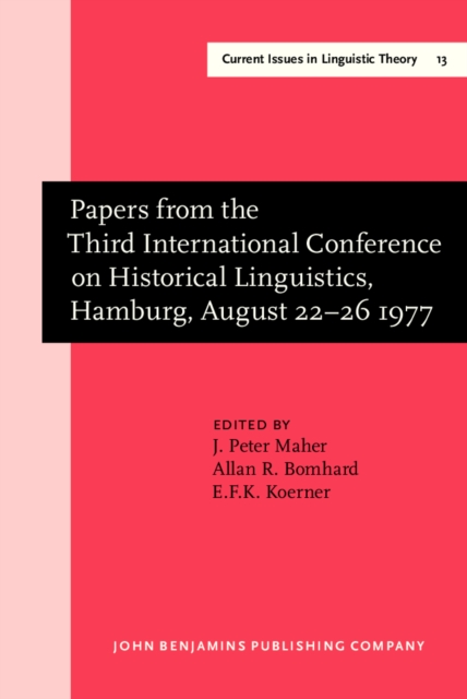 Papers from the Third International Conference on Historical Linguistics, Hamburg, August 22-26 1977, PDF eBook