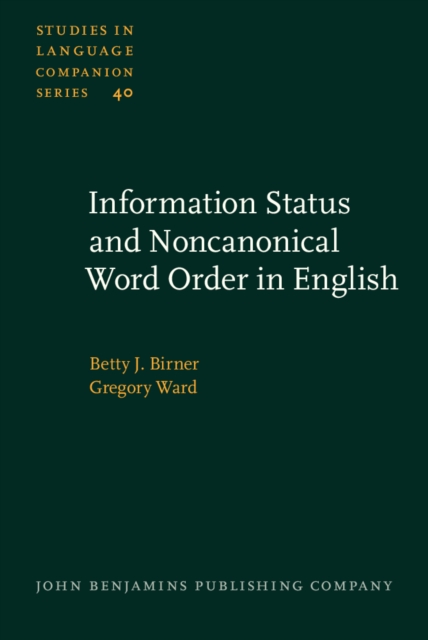 Information Status and Noncanonical Word Order in English, PDF eBook