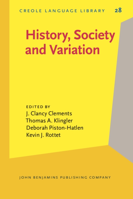 History, Society and Variation : In honor of Albert Valdman, PDF eBook
