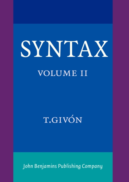 Syntax : An Introduction. Volume II, PDF eBook