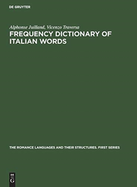 Frequency dictionary of Italian words, Hardback Book