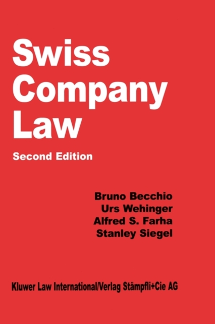 Swiss Company Law, Hardback Book