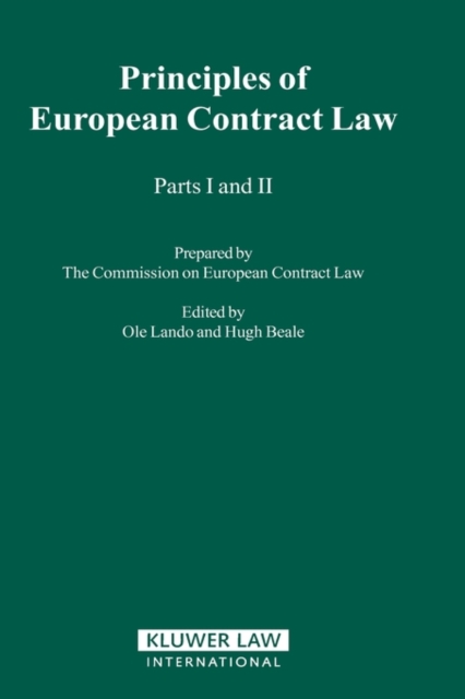 The Principles of European Contract Law, Hardback Book