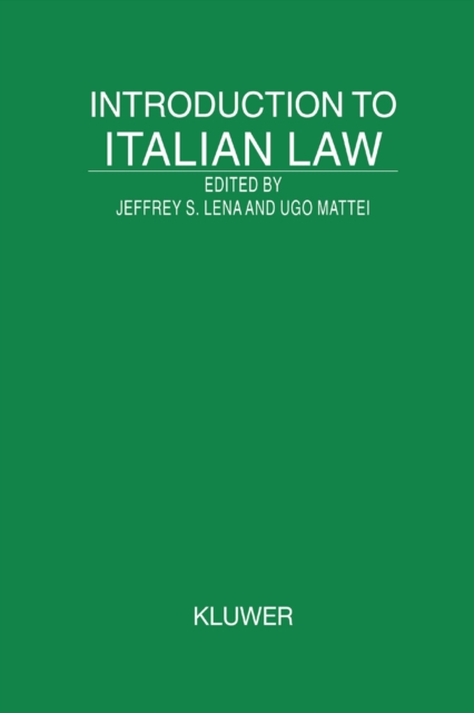 Introduction to Italian Law, PDF eBook