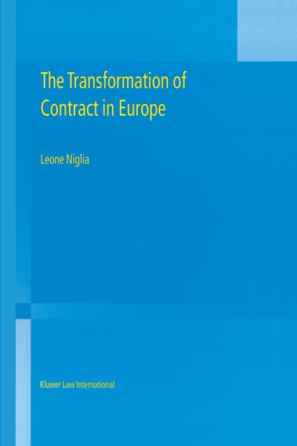 The Transformation of Contract in Europe, PDF eBook