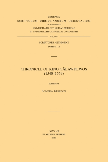 Chronicle of King Galawdewos (1540-1559). Text. Original Aethiopic Text., PDF eBook