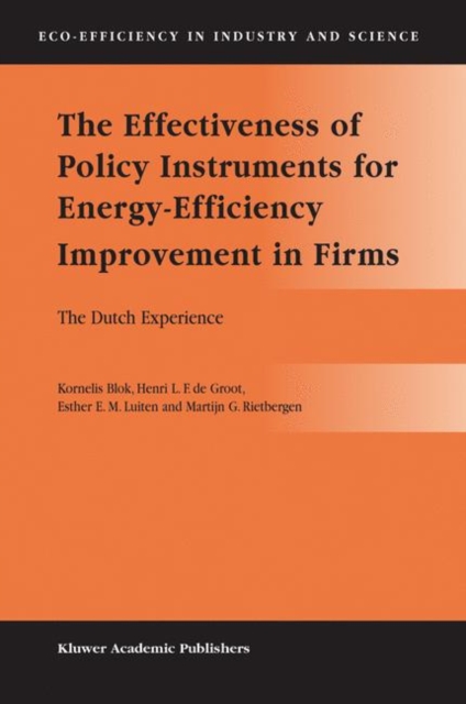The Effectiveness of Policy Instruments for Energy-Efficiency Improvement in Firms : The Dutch Experience, Paperback / softback Book