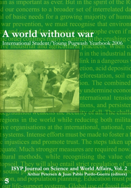 A WORLD WITHOUT WAR, Paperback Book