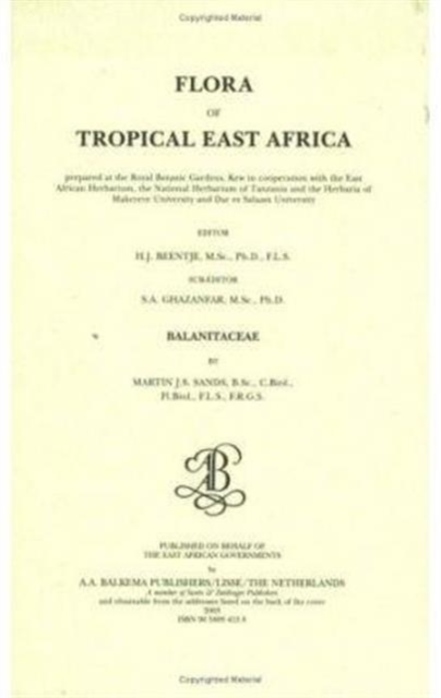Flora of tropical East Africa - Balanitaceae (2003), Hardback Book