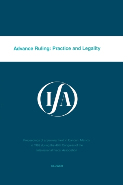 Advance Ruling:Practice and Legality, Paperback / softback Book