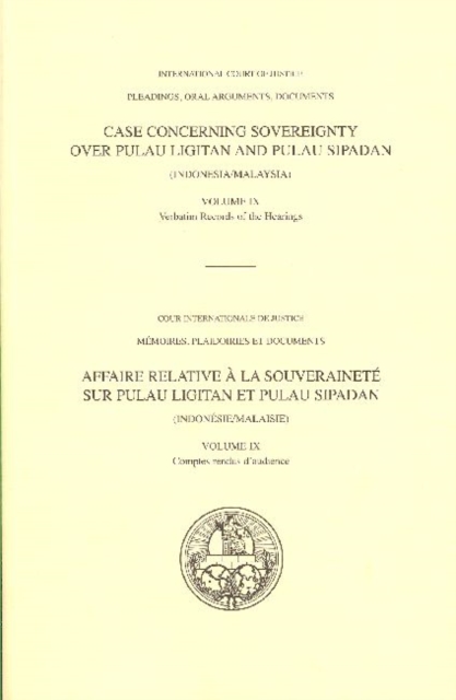 Case concerning sovereignty over Pulau Ligitan and Pulau Sipidan : (Indonesia/Malaysia), Paperback / softback Book