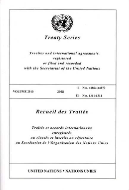 Treaty Series : Volume 2510, Paperback / softback Book