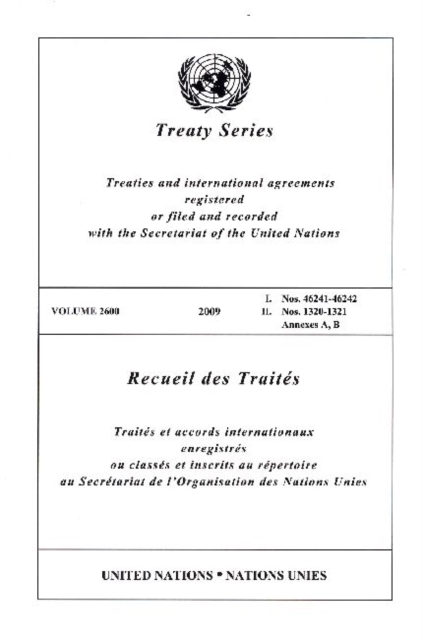 Treaty Series : Volume 2600, Paperback / softback Book