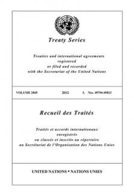 Treaty Series 2849 (English/French Edition), Paperback / softback Book