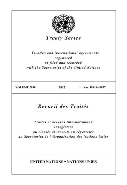 Treaty Series 2850 (English/French Edition), Paperback / softback Book