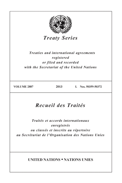Treaty Series 2887 (English/French Edition), Paperback / softback Book