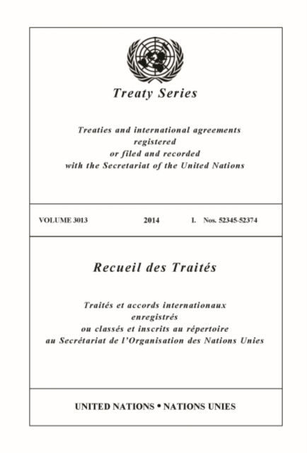 Treaty Series 3013 (English/French Edition), Paperback / softback Book