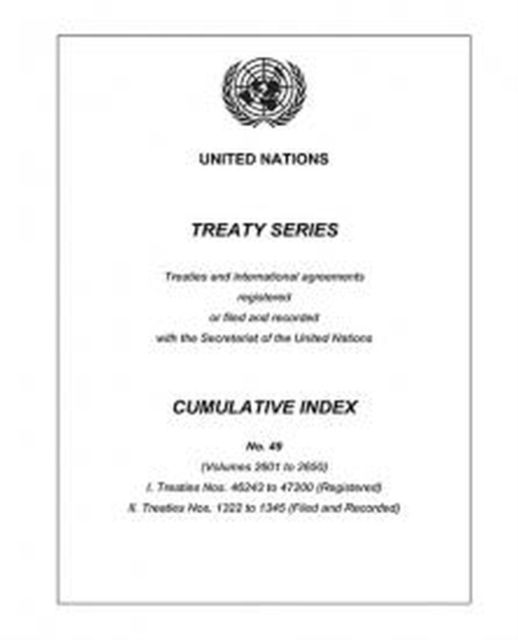 Treaty Series Cumulative Index Number 49, Paperback / softback Book