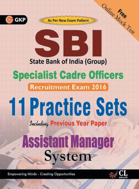 Sbi Group Assistant Manager (Systems) Specialist Cadre Officers  (11 Practice Sets Including Previous Year Paper) 2016, Paperback / softback Book