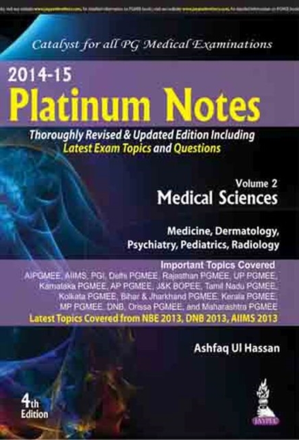 Platinum Notes : Medical Sciences, Paperback / softback Book