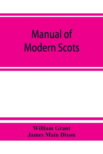 Manual of modern Scots, Paperback / softback Book
