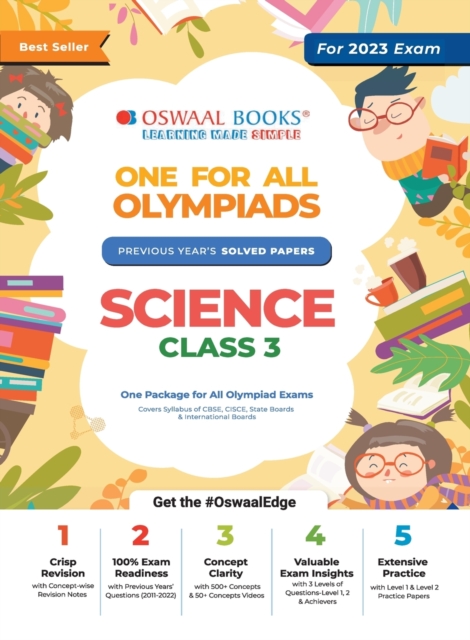 Oswaal One for All Olympiad Previous Years' Solved Papers, Class-3 Science Book, Paperback / softback Book