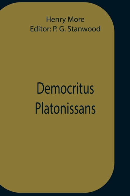 Democritus Platonissans, Paperback / softback Book