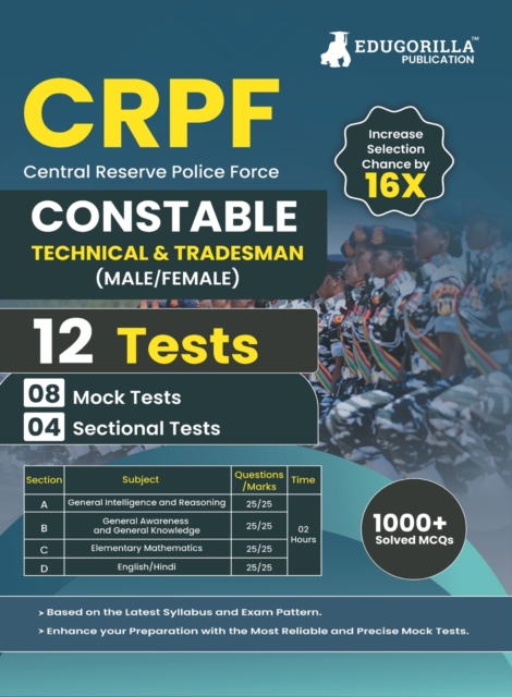 CRPF Constable Technical and Tradesman Exam 2023 (English Edition) - 8 Full Length Mock Tests and 4 Sectional Tests with Free Access to Online Tests, Paperback / softback Book