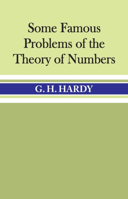 Some Famous Problems of the Theory of Numbers, Paperback / softback Book
